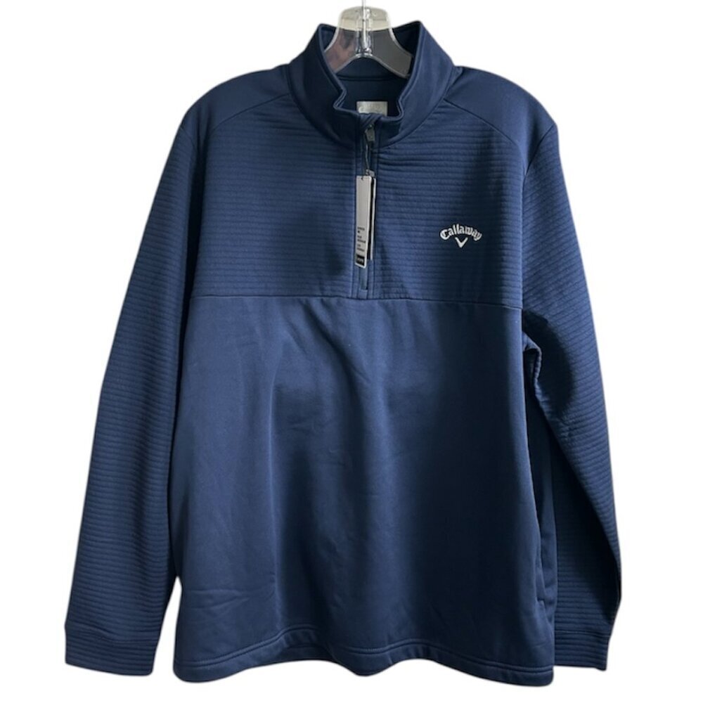 CALLAWAY Men's Navy Quarter Zip Navy Golf Sweater US. M